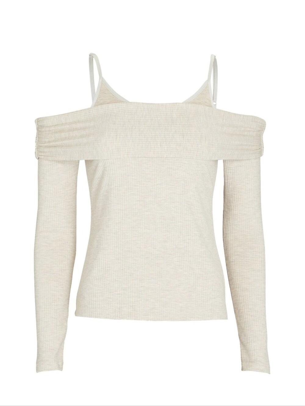 JONATHAN SIMKHAI STANDARD Piper Off the Shoulder Top in Marble Medium NWT